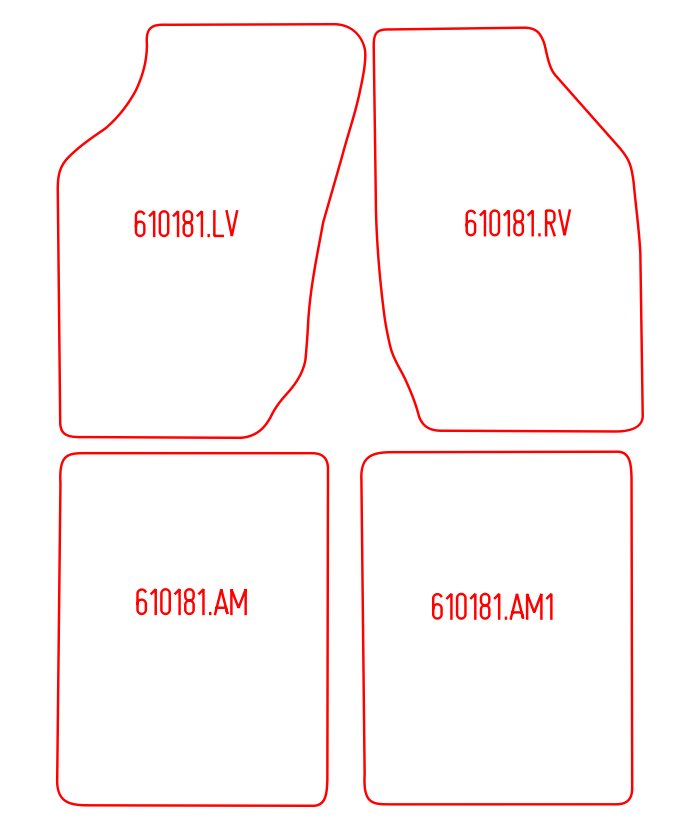 Automatten Saab 900 Cabrio (1986-1990)
