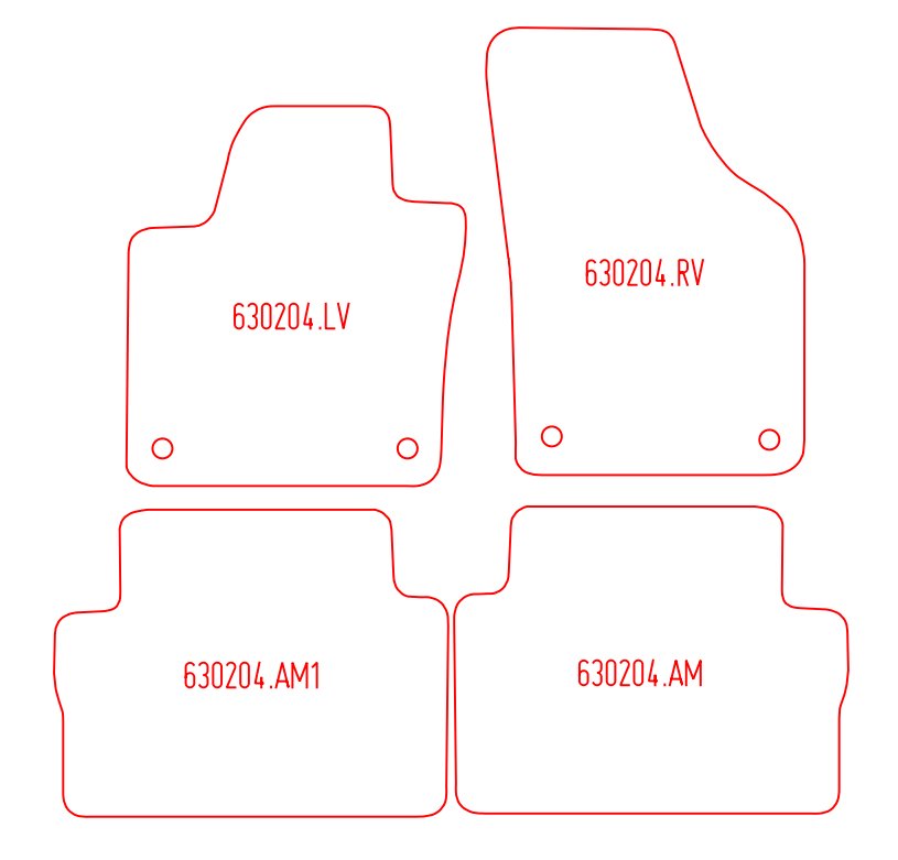 Automatten Seat Alhambra (2010-2020)
