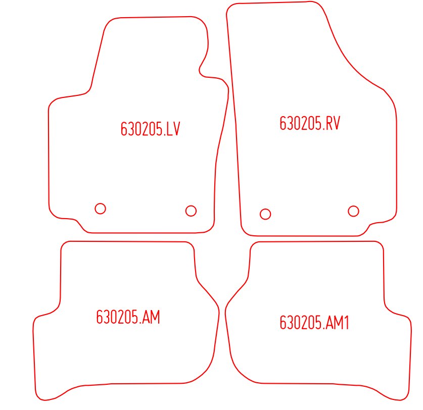 Automatten Seat Altea / Altea FreeTrack / Altea XL (2007-2008)