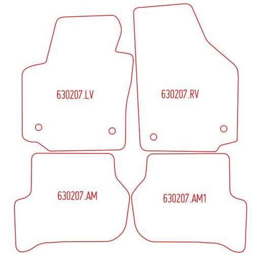 Automatten Seat Altea / Altea FreeTrack / Altea XL (2008-2016)