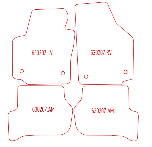 Automatten Seat Altea / Altea FreeTrack / Altea XL (2008-2016)