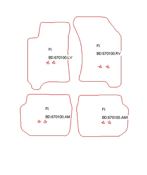 Automatten Subaru Forester (1997-2000)