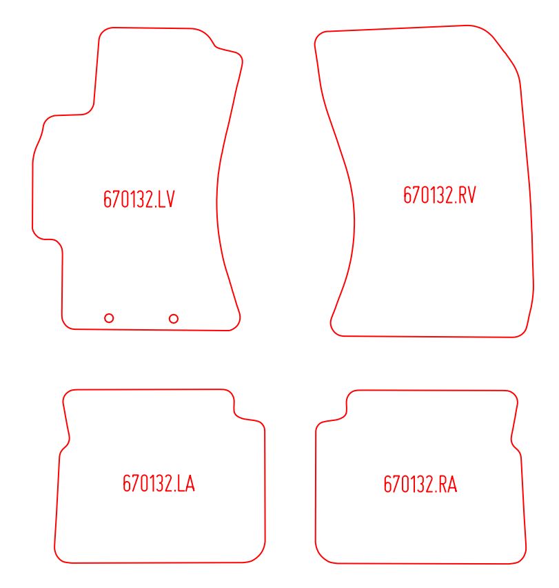 Automatten Subaru Impreza hatchback / Impreza sedan (2008-2014)