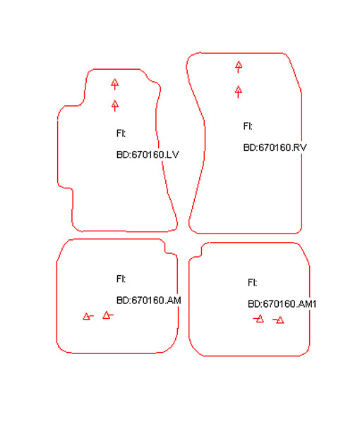 Automatten Subaru Legacy sedan / Legacy stationwagon / Legacy Outback stationwagon (1999-2003)
