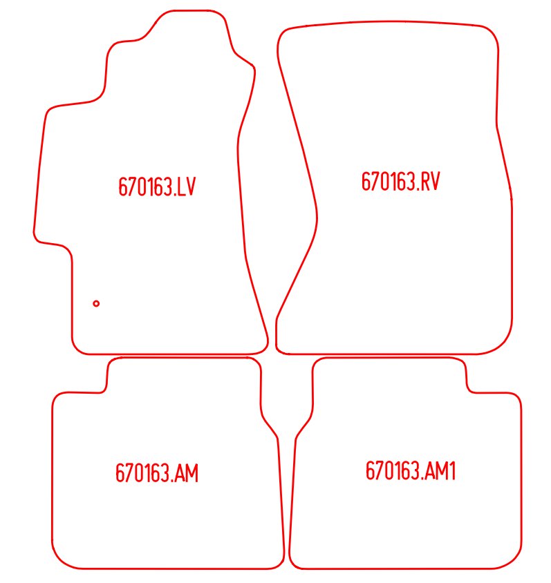 Automatten Subaru Legacy sedan / Legacy stationwagon / Legacy Outback terreinwagon (2003-2009)