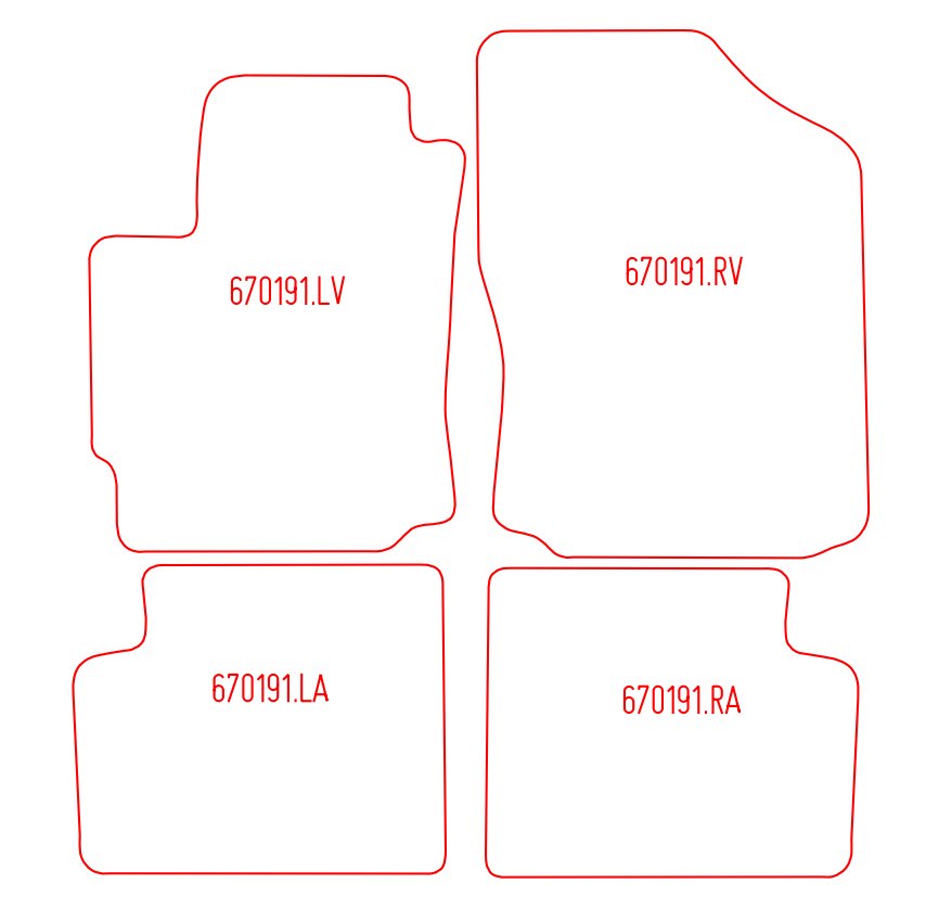 Automatten Subaru Justy (2007-2011)