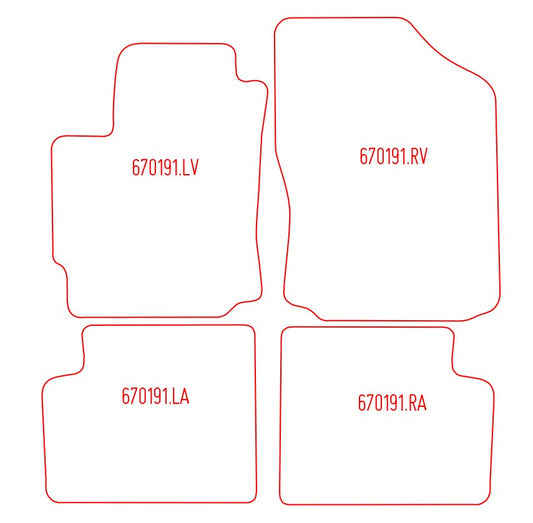 Automatten Subaru Justy (2007-2011)