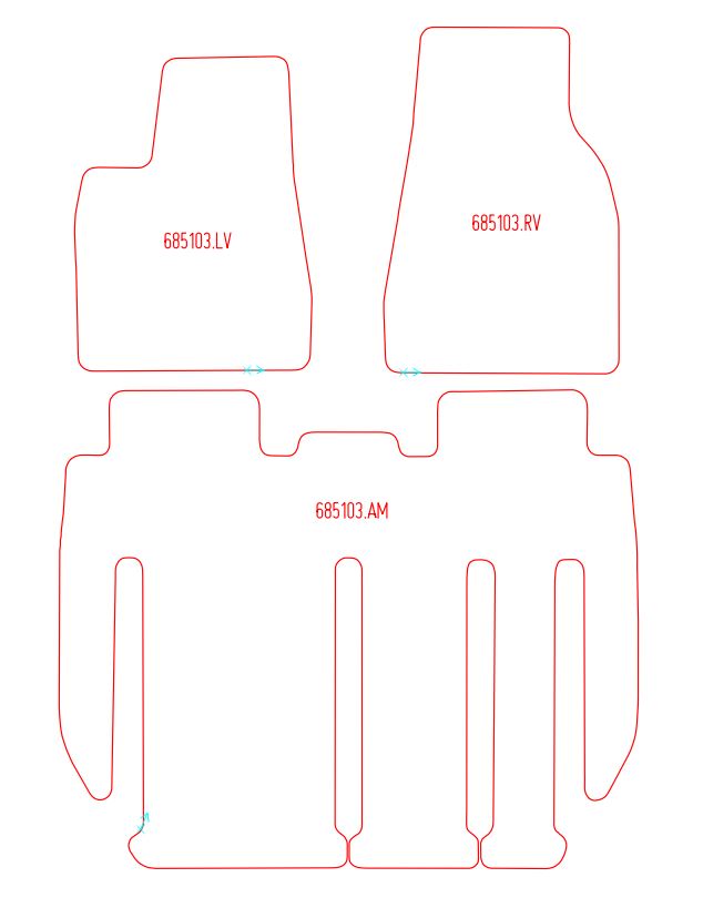 Automatten Tesla Model X (2016-Heden)