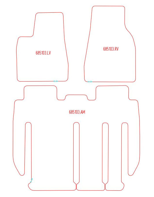 Automatten Tesla Model X (2016-Heden)