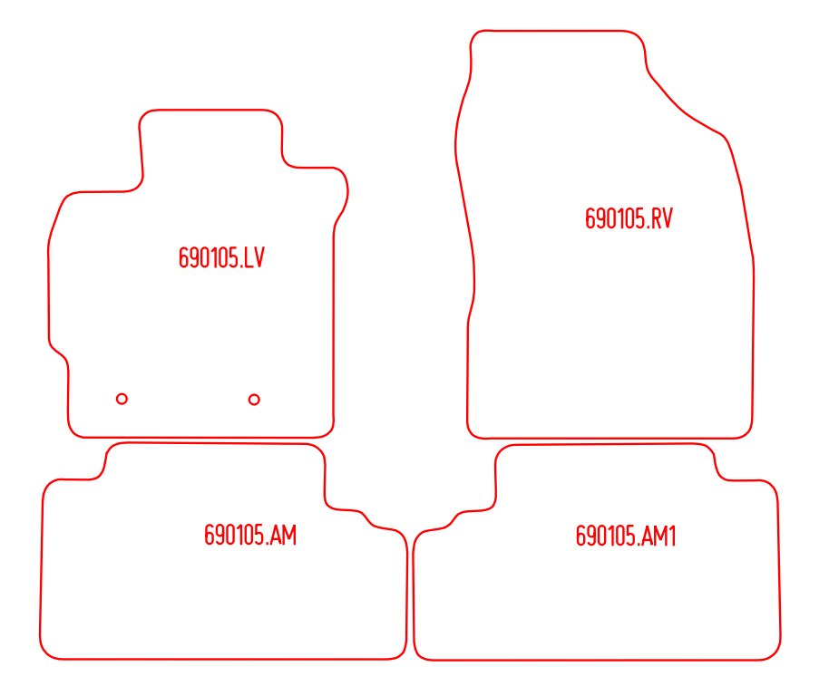 Automatten Toyota Auris (2010-2012)
