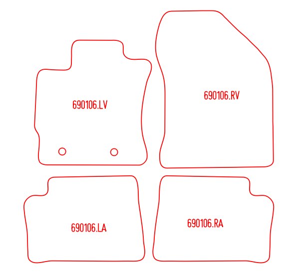 Automatten Toyota Auris hatchback / Auris stationwagon (2013-2019)