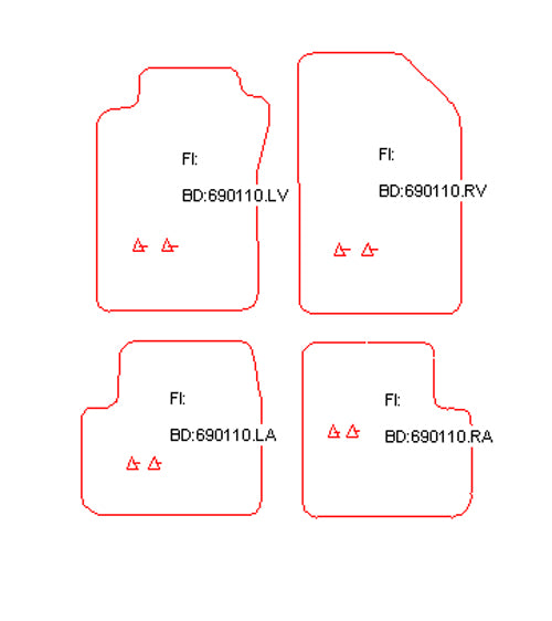 Automatten Toyota Avensis hatchback / Avensis sedan / Avensis stationwagon (1997-2003)