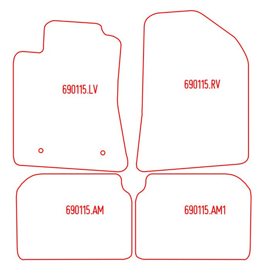 Automatten Toyota Avensis hatchback / Avensis sedan / Avensis stationwagon (2003-2009)