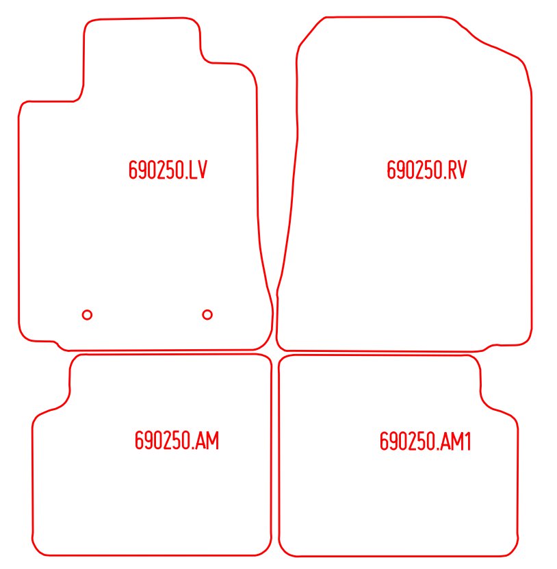 Automatten Toyota Corolla hatchback / Corolla sedan (2003-2007)