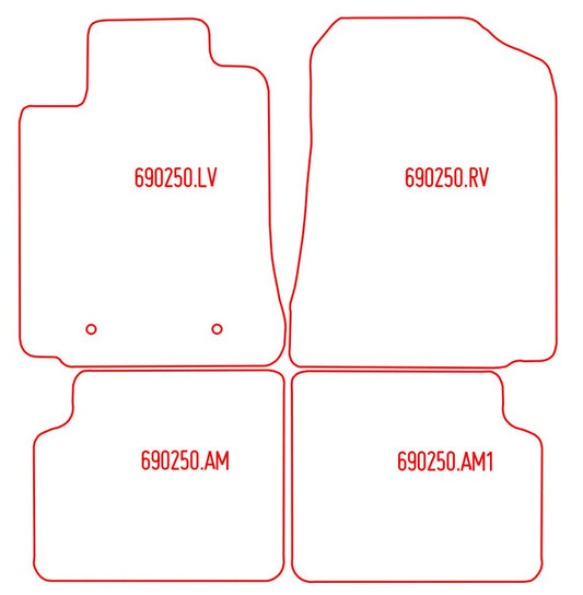 Automatten Toyota Corolla hatchback / Corolla sedan (2003-2007)