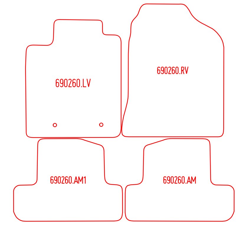 Automatten Toyota Corolla Verso (2002-2004)