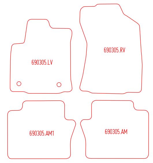 Automatten Toyota Hi-Lux (2016-Heden)