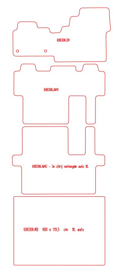Automatten Toyota Proace Verso (2016-Heden)