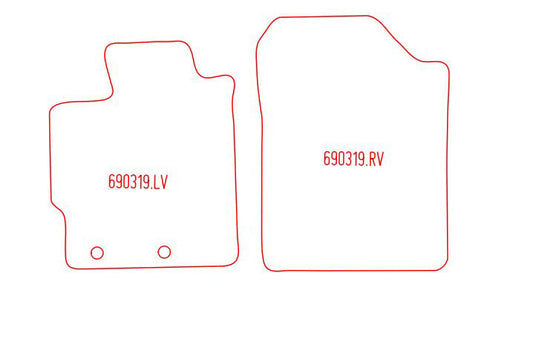 Automatten Toyota Yaris (hybride) (2015-2014)