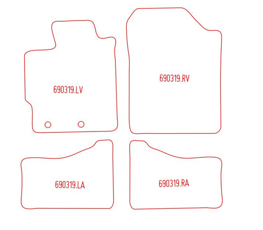 Automatten Toyota Yaris (hybride) (2015-2014)