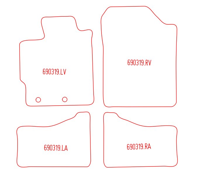 Automatten Toyota Yaris (hybride) (2015-2014)