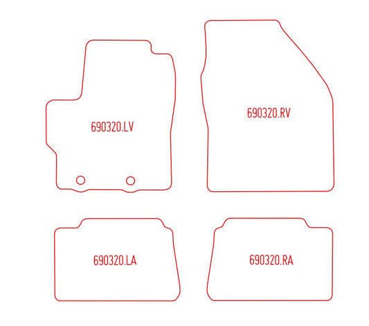 Automatten Toyota Yaris (ook hybrid) hatchback / Yaris Cross suv (2021-Heden)