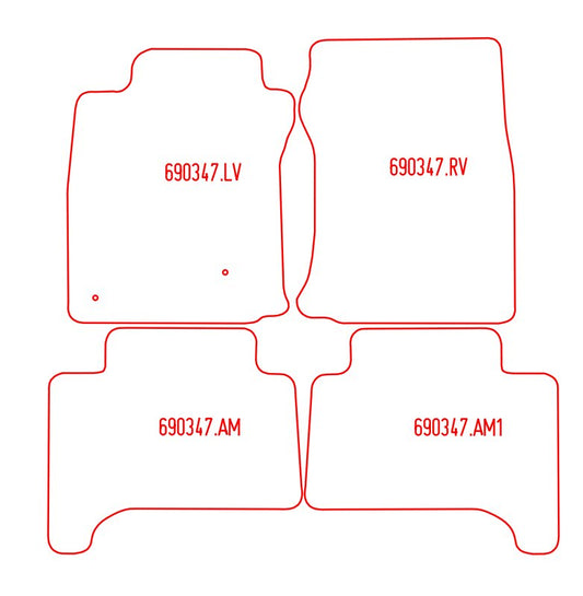 Automatten Toyota Land Cruiser 120 (2002-2009)