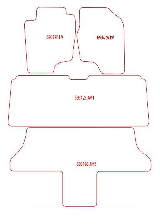 Automatten Toyota Previa 6-persoons (2000-2005)