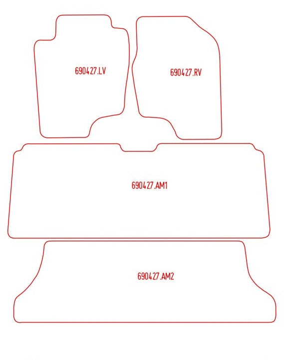 Automatten Toyota Previa 7-persoons (2000-2005)