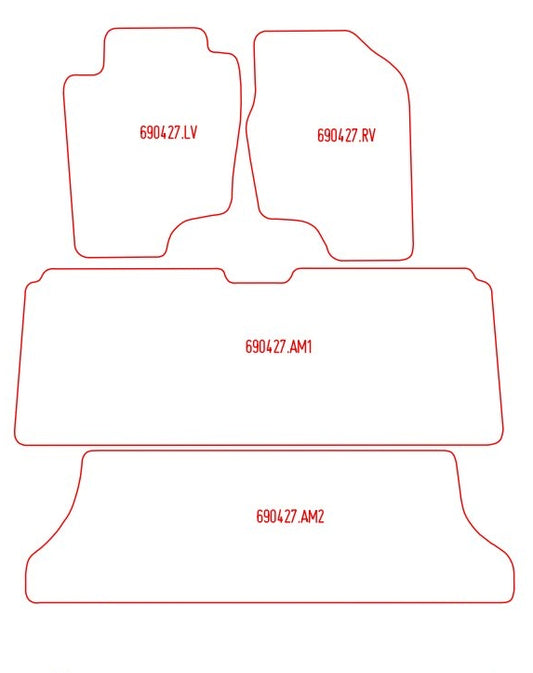 Automatten Toyota Previa 7-persoons (2000-2005)