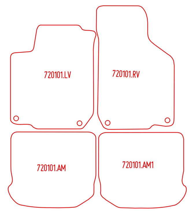 Automatten Volkswagen New Beetle cabriolet / New Beetle hatchback (2003-2011)
