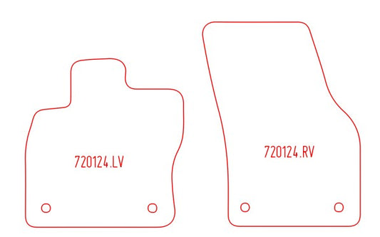 Automatten Volkswagen Caddy Combi mpv / Caddy Maxi Bestelwagen (2020-Heden)