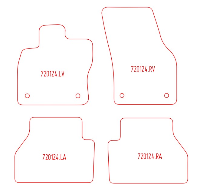 Automatten Volkswagen Caddy Combi mpv / Caddy Maxi Bestelwagen (2020-Heden)