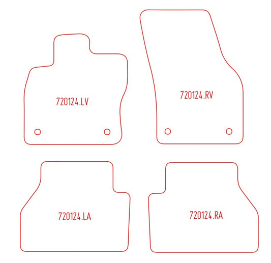 Automatten Volkswagen Caddy Combi mpv / Caddy Maxi Bestelwagen (2020-Heden)