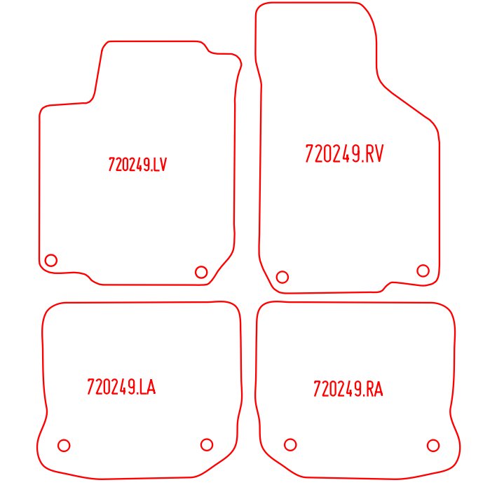 Automatten Volkswagen Golf IV hatchback / Golf IV Variant stationwagon (1999-2003)