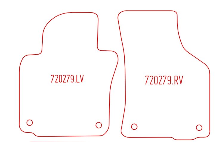 Automatten Volkswagen Golf V hatchback / Golf V Variant stationwagon / Golf VI hatchback / Golf VI Wagon stationwagon (2009-2008)