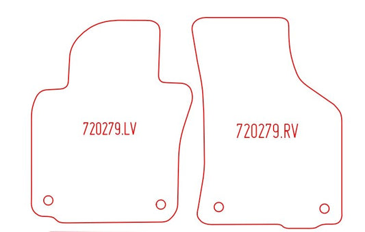 Automatten Volkswagen Golf V hatchback / Golf V Variant stationwagon / Golf VI hatchback / Golf VI Wagon stationwagon (2009-2008)