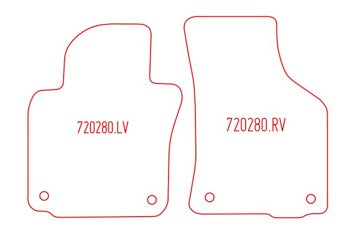 Automatten Volkswagen Golf V hatchback / Golf V Variant stationwagon / Golf VI hatchback / Golf VI Wagon stationwagon (2009-2008)