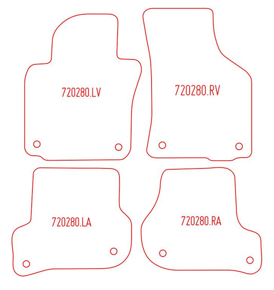 Automatten Volkswagen Golf V hatchback / Golf V Variant stationwagon / Golf VI hatchback / Golf VI Wagon stationwagon (2009-2008)
