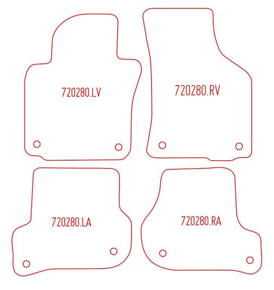 Automatten Volkswagen Golf V hatchback / Golf V Variant stationwagon / Golf VI hatchback / Golf VI Wagon stationwagon (2009-2008)