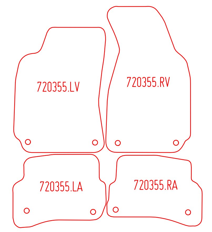 Automatten Volkswagen Passat (B5) sedan / Passat (B5) Variant stationwagon (1997-2005)