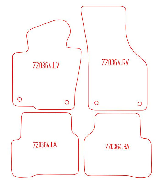 Automatten Volkswagen Passat (B6) sedan / Passat (B6) Variant stationwagon / Passat (B7) sedan / Passat (B7) Variant stationwagon / Passat CC sedan (2010-2010)