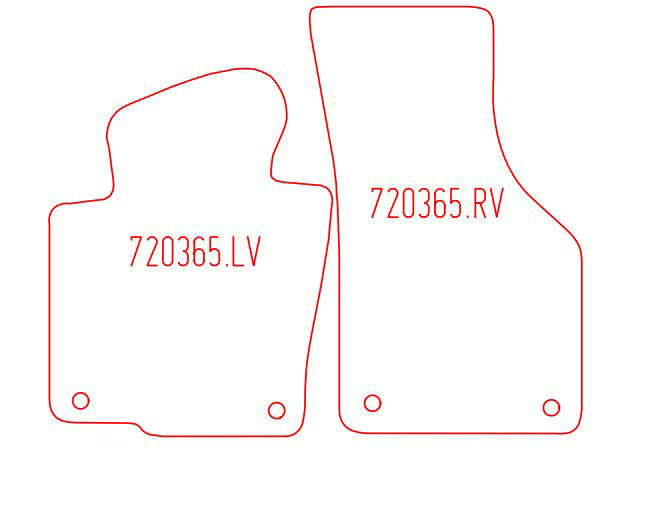 Automatten Volkswagen Passat (B6) sedan / Passat (B6) Variant stationwagon / Passat (B7) sedan / Passat (B7) Alltrack stationwagon / Passat (B7) Variant stationwagon / Passat CC sedan (2012-2010)