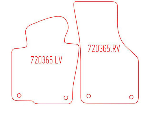 Automatten Volkswagen Passat (B6) sedan / Passat (B6) Variant stationwagon / Passat (B7) sedan / Passat (B7) Alltrack stationwagon / Passat (B7) Variant stationwagon / Passat CC sedan (2012-2010)
