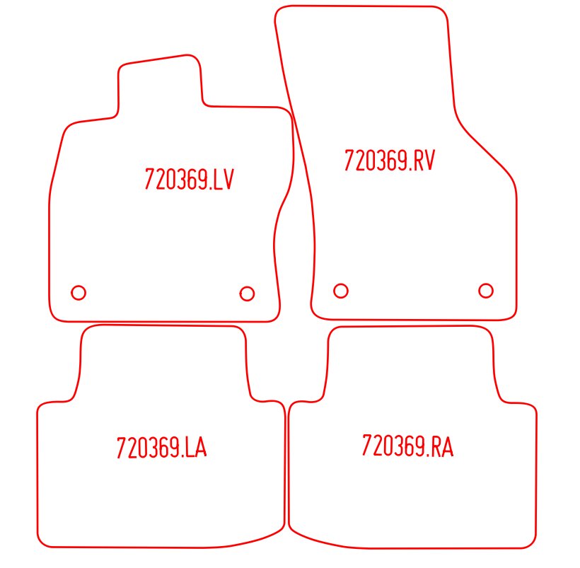 Automatten Volkswagen Passat (B8) sedan / Passat (B8) Variant stationwagon (2014-2023)