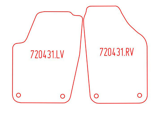Automatten Volkswagen CrossPolo / Polo (2006-2009)