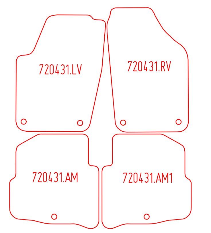 Automatten Volkswagen CrossPolo / Polo (2006-2009)