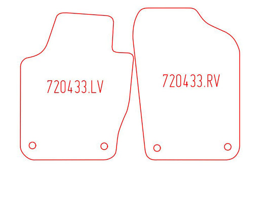 Automatten Volkswagen CrossPolo / Polo (2010-2017)