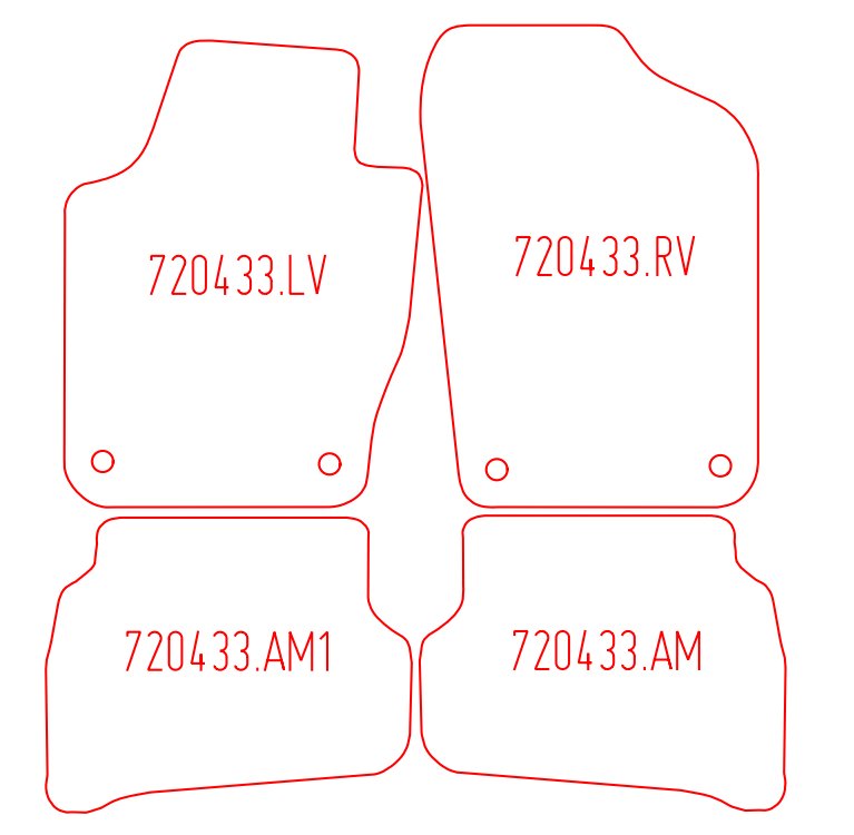 Automatten Volkswagen CrossPolo / Polo (2010-2017)