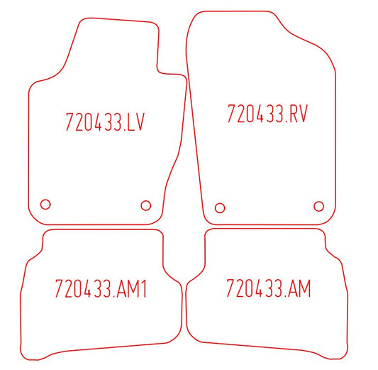 Automatten Volkswagen CrossPolo / Polo (2010-2017)
